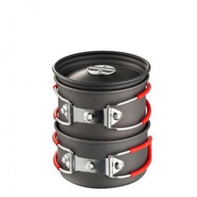 Non-stick Anodized Aluminum Camping Cookware Set Non-stick Anodized Aluminum Camping Cookware Set